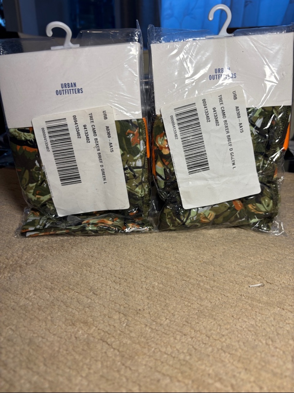 Urban Outfitters Green & Orange Camo Boxer Briefs - Tree Camo (2)